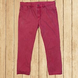 VTG Polo Ralph Lauren Pants Mens 38x30 Varick Slim Weathered Khaki 100% Cotton